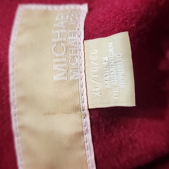 Michael Kors Double Breasted Wool Blend Red Peacoat Size XL - Picture 8 of 9